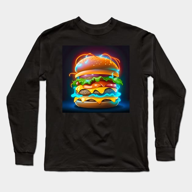 Burger Long Sleeve T-Shirt by Grafititee